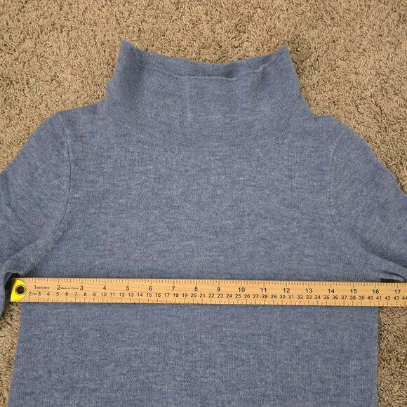 Hobbs London Merino Wool Cashmere Funnel Neck Sweater Blue XS Soft Cozy Winter - Picture 6 of 10